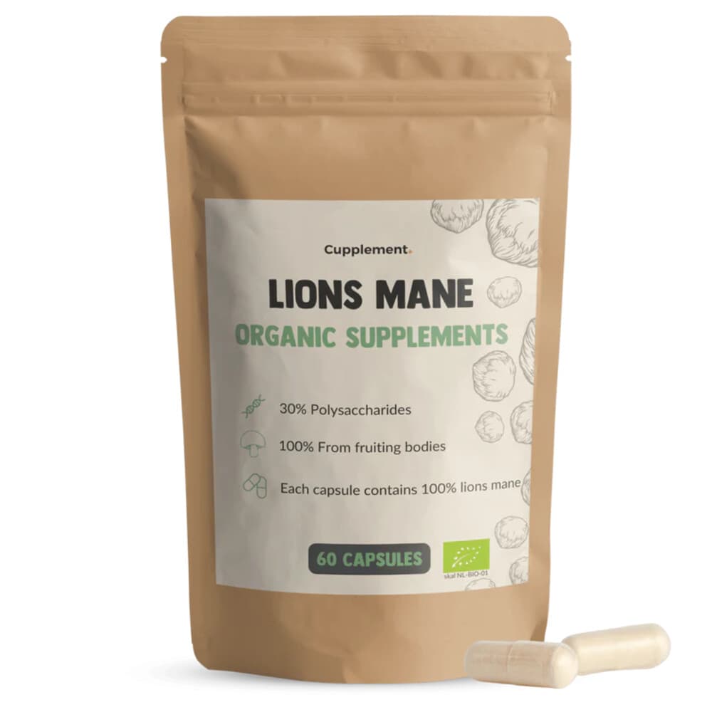 Gratis Verzending: Cupplement Lion's Mane Organic Supplements 60 capsules