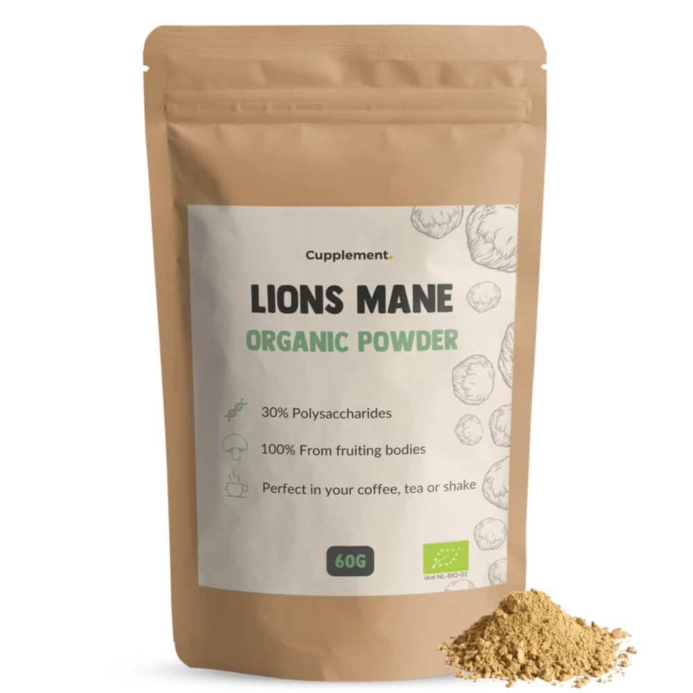 Gratis Verzending: Cupplement Lion's Mane Organic Powder 60 gr.