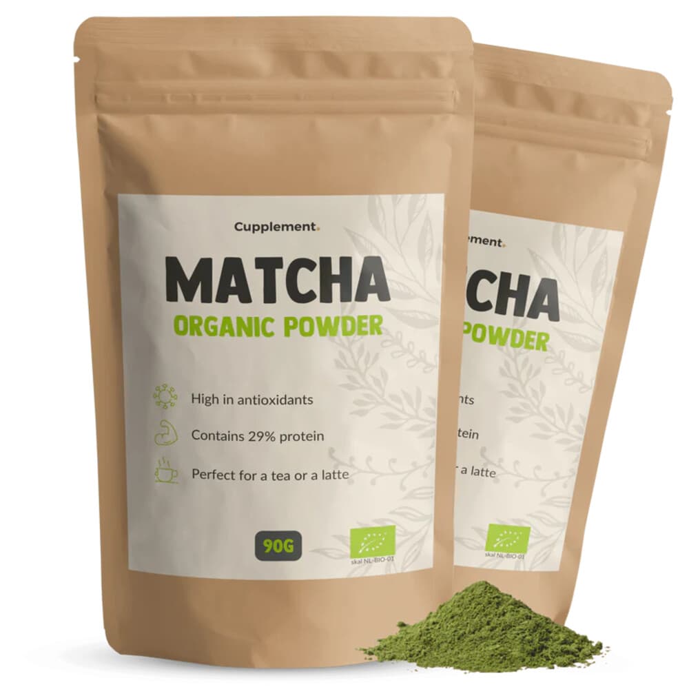 Gratis Verzending: 2x Cupplement Matcha Organic Powder 90 gr.