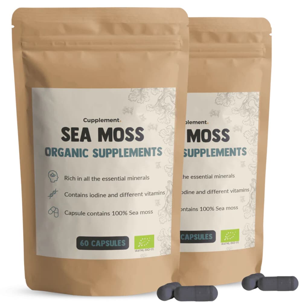 Gratis Verzending: 2x Cupplement Sea Moss Organic Supplements 60 capsules