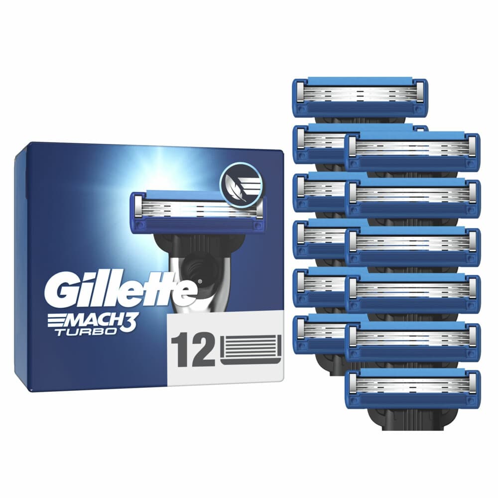 6x Gillette Scheermesjes Mach3 Turbo 12 stuks