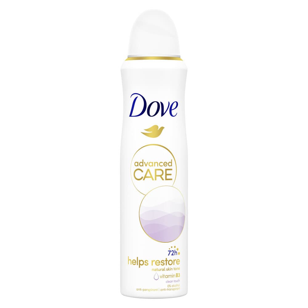 2+1 gratis: Dove Deodorant Spray Advanced Care Clean Touch 150 ml