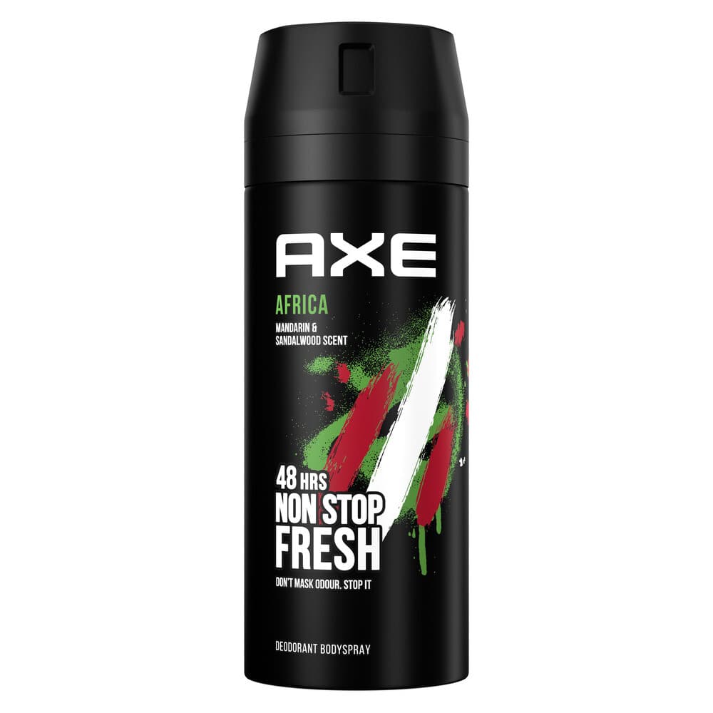 2+1 gratis: Axe Deodorant Bodyspray Africa 150 ml