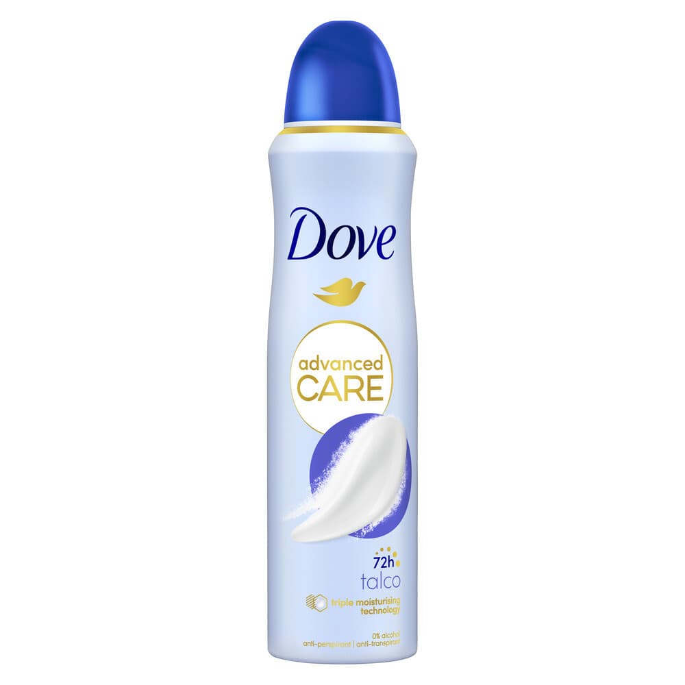 2+1 gratis: Dove Deodorant Spray Advanced Care Talco 150 ml