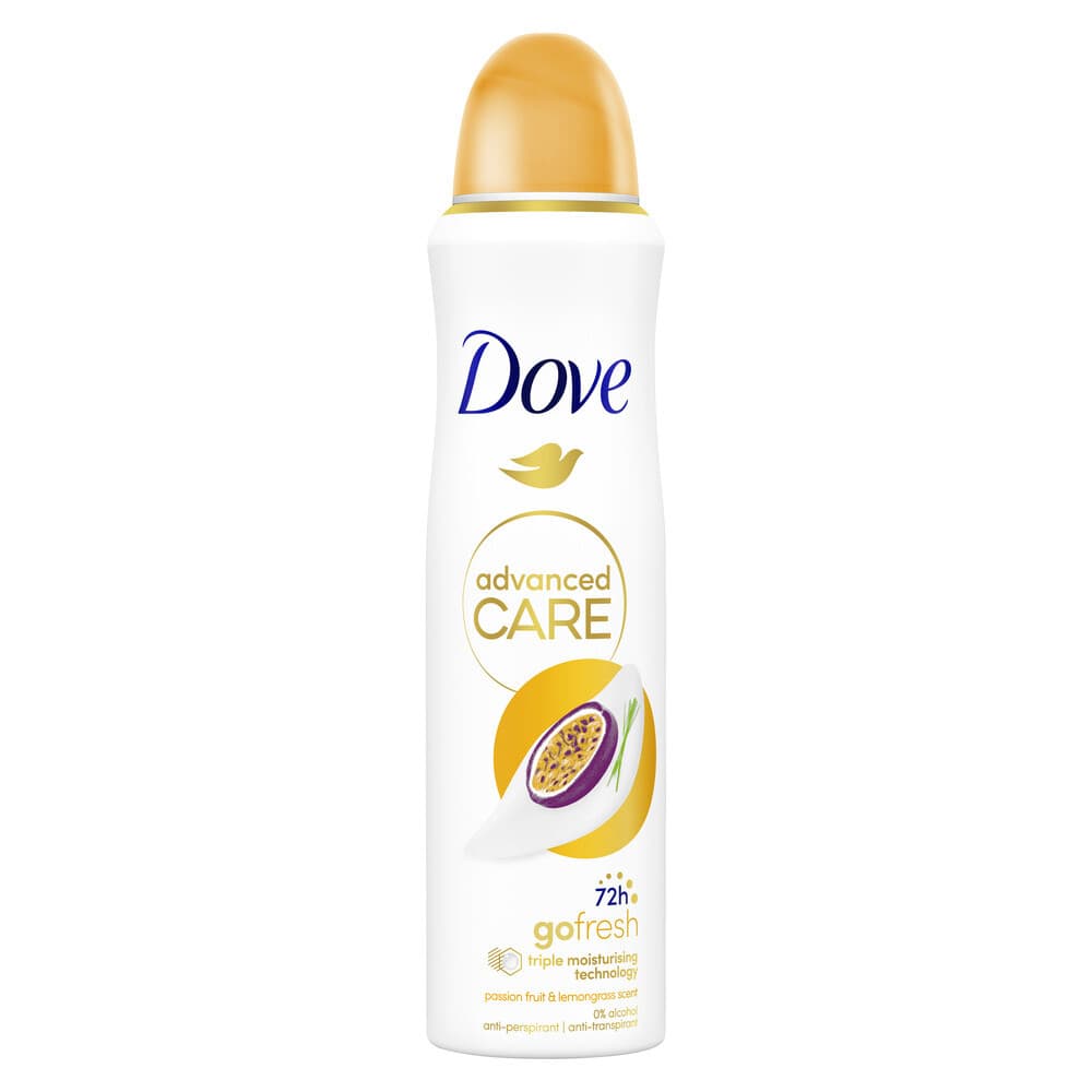 2+1 gratis: Dove Deodorant Spray Advanced Care Passievrucht&Citroengras 150 ml
