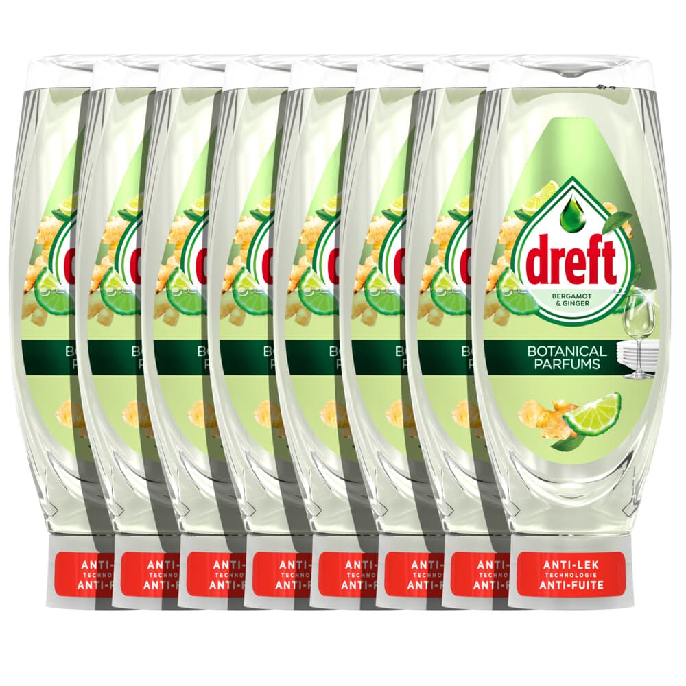 8x Dreft Afwasmiddel Bergamot&Gember 730 ml