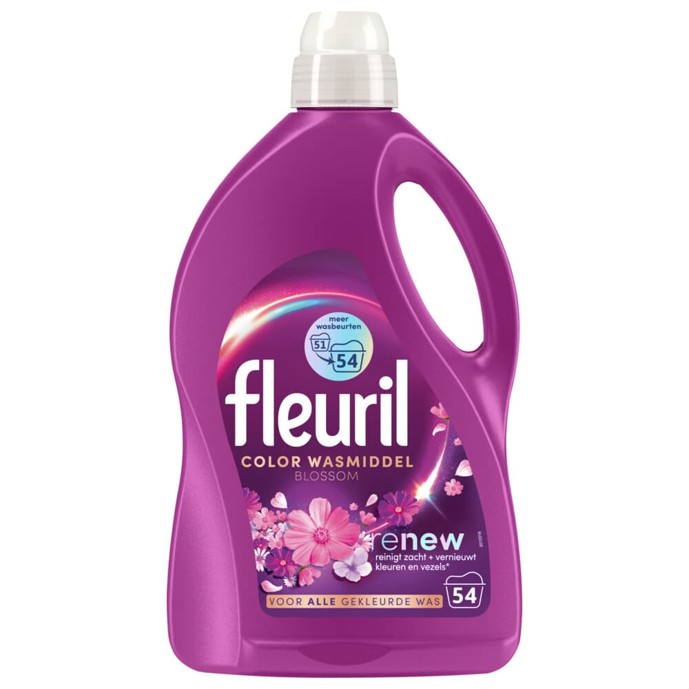 2+1 gratis: Fleuril Wasmiddel 54 wasbeurten Color Blossom 2,430 liter