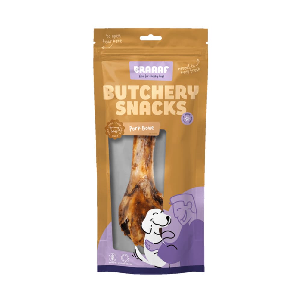 10x Braaaf Hondensnack Butchery Pork Bone