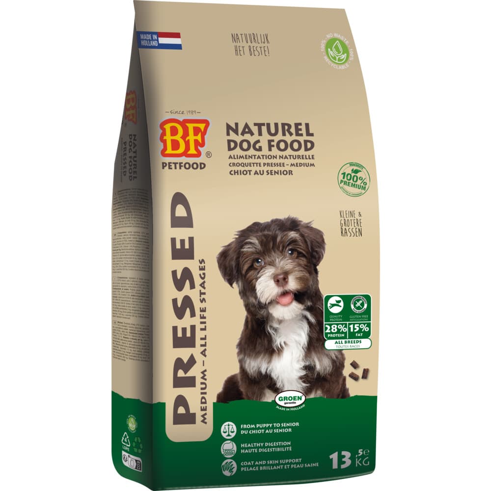 BF Petfood Geperst Hondenvoer Medium 13,5 kg