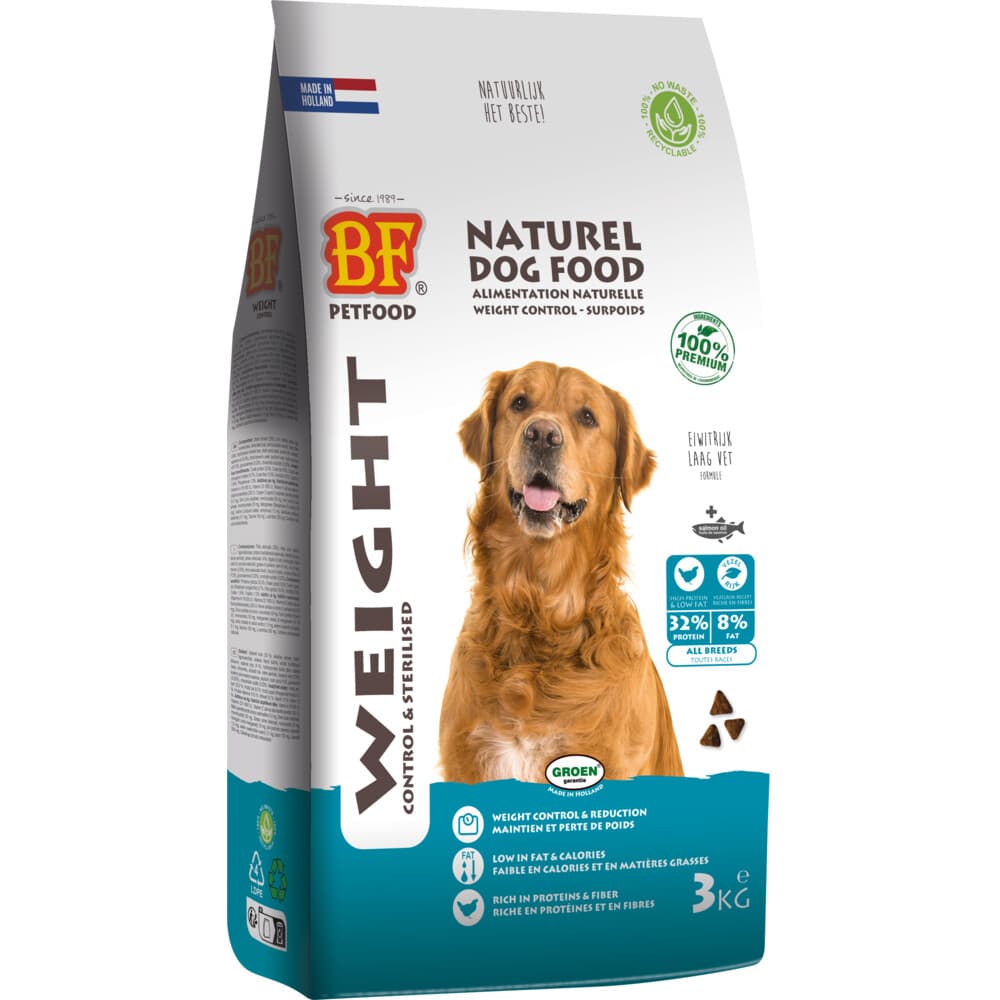 BF Petfood Weight Control Hondenvoer 3 kg