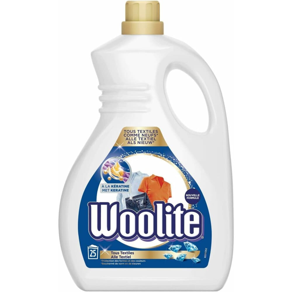 2+1 gratis: Woolite Wasmiddel Alle Textiel met Keratine 25 wasbeurten 1,5 liter