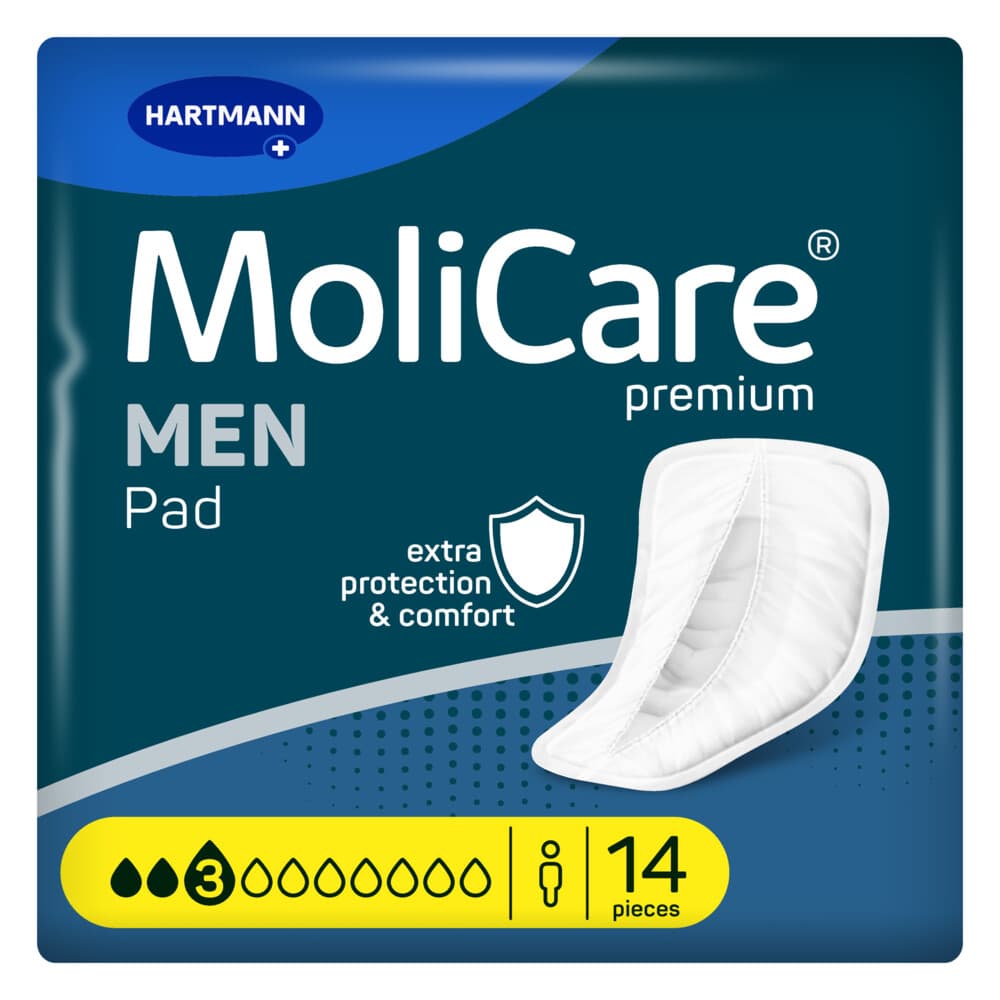 Molicare Premium Men Pad 3 Druppels 406 ml Absorptie 14 stuks