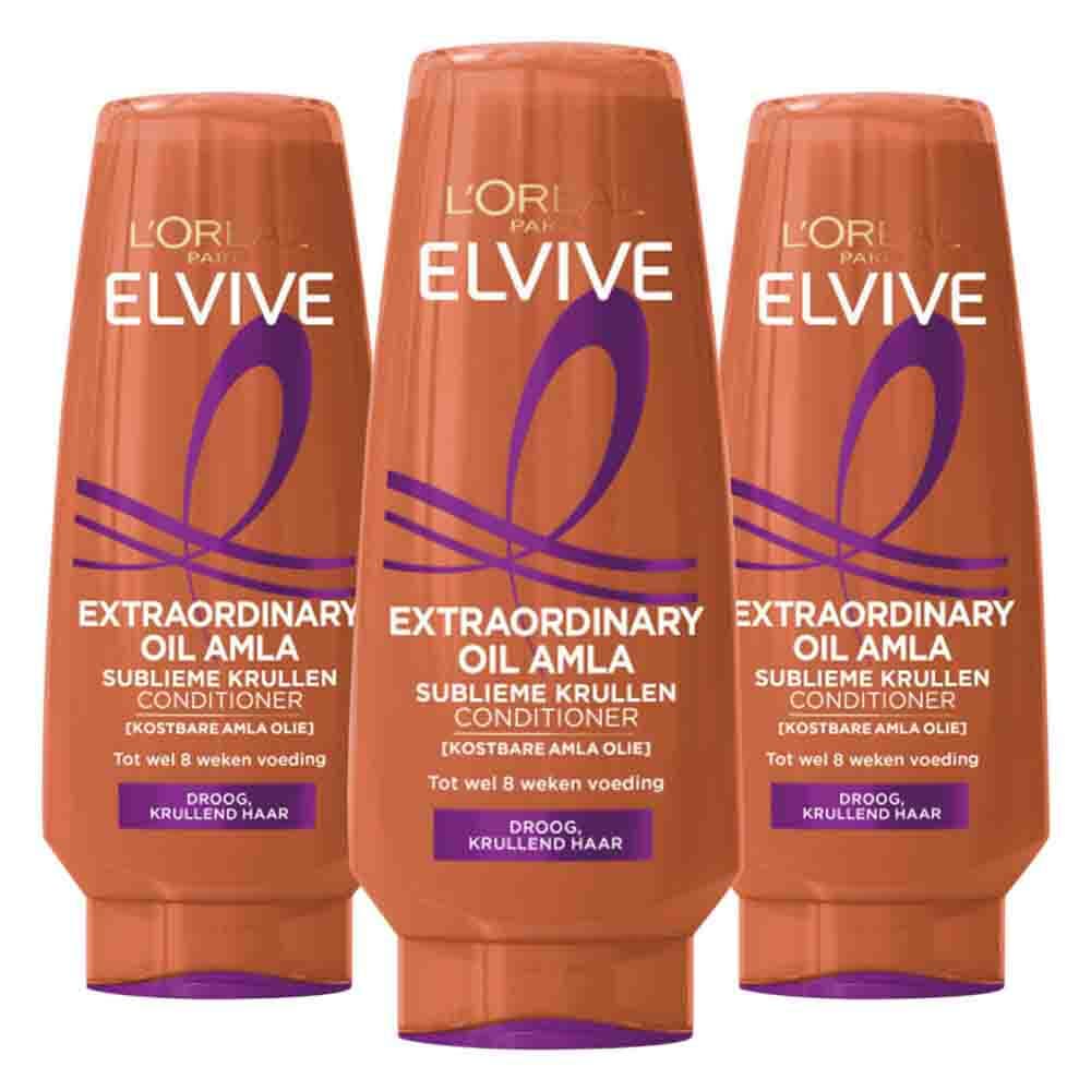 3x L'Oréal Elvive Extraordinary Oil Krulverzorging Conditioner 200 ml