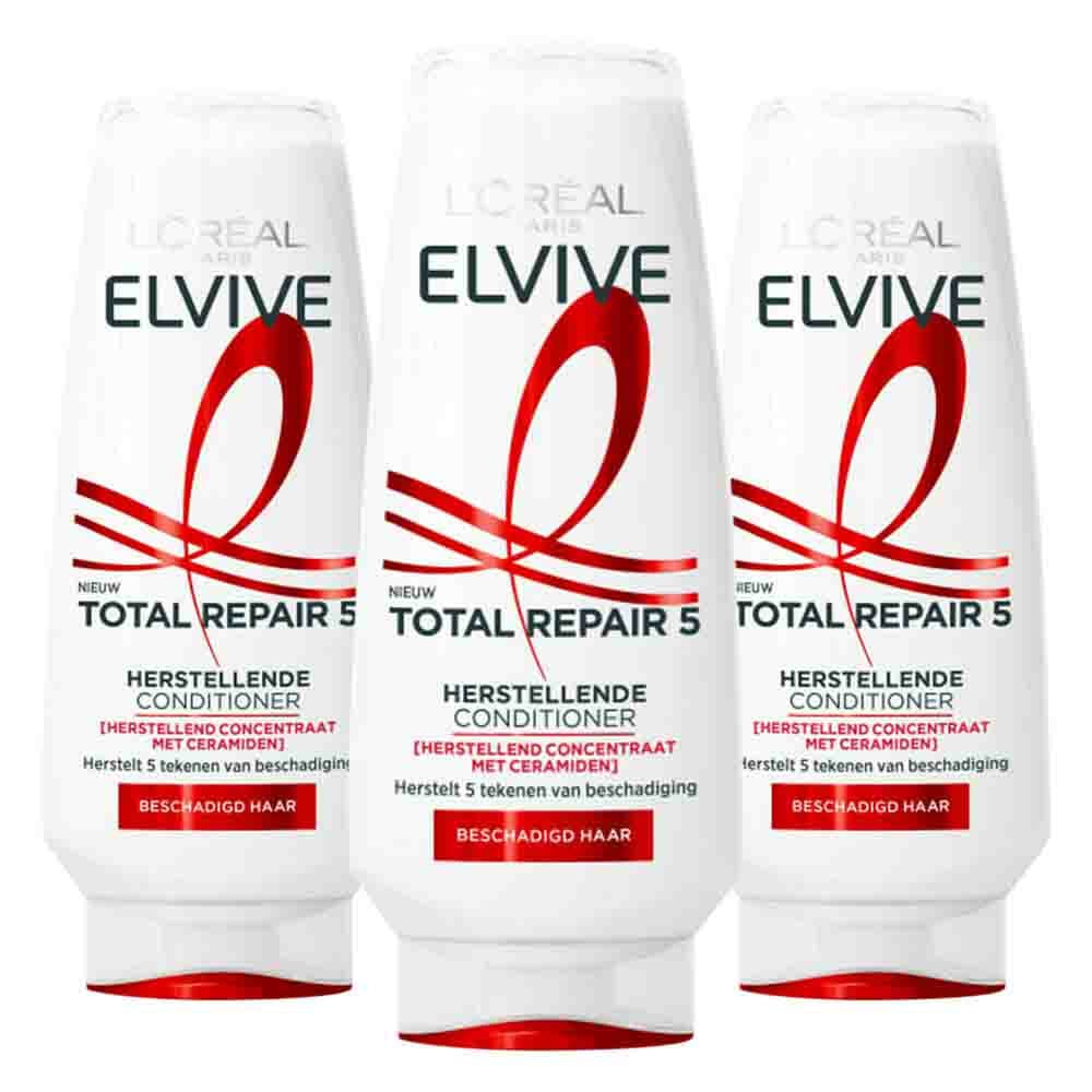 3x L'Oréal Elvive Total Repair 5 Conditioner 200 ml