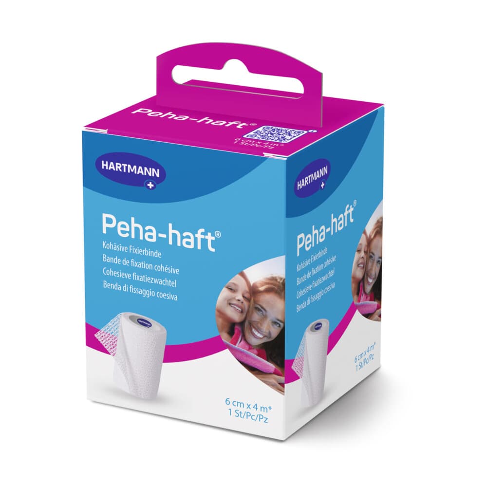 Peha-Haft Fixatiezwachtel Latexvrije Zelfhechtende Verbandfixatie 6 cm x 4 m