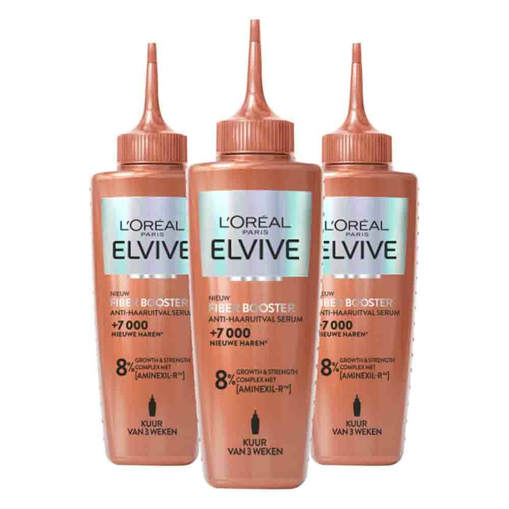 3x L'Oréal Elvive Fiber Booster Anti-Haaruitval Serum 102 ml