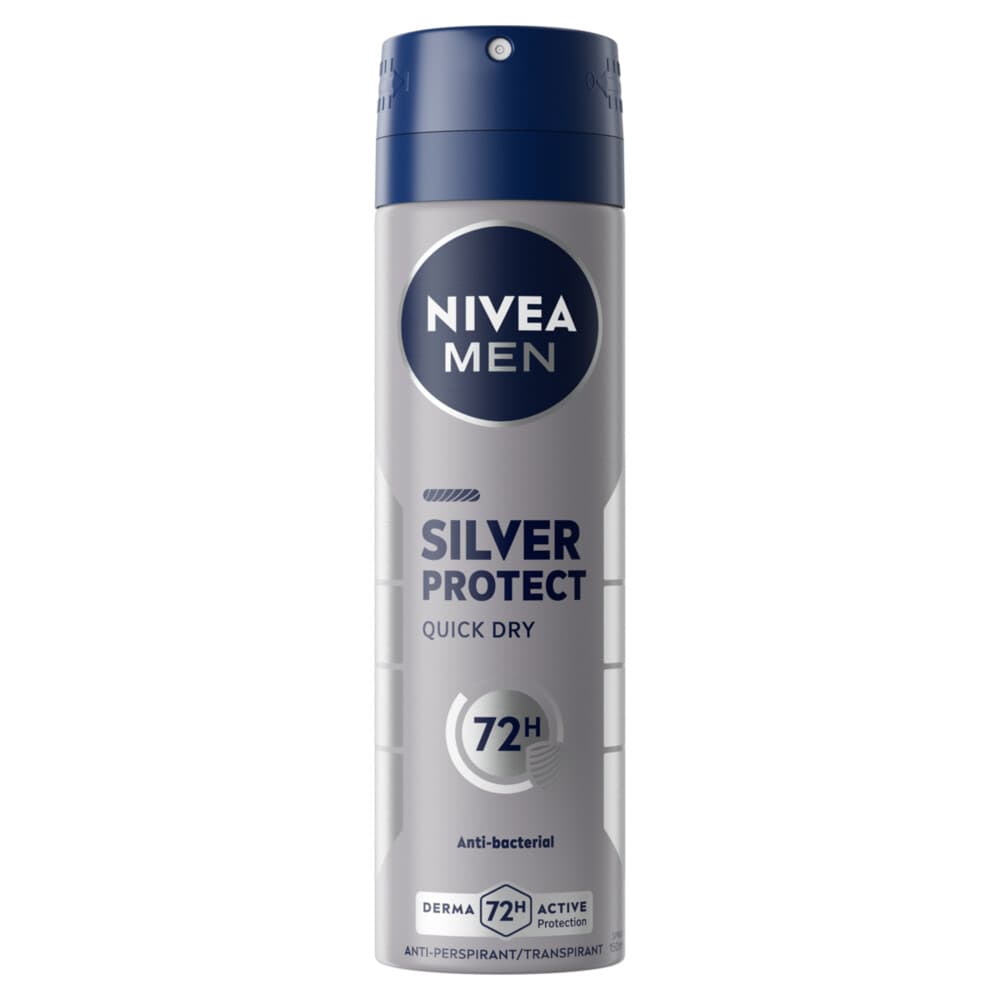 1+1 gratis: NIVEA Men Deodorant Spray Silver Protect 150 ml