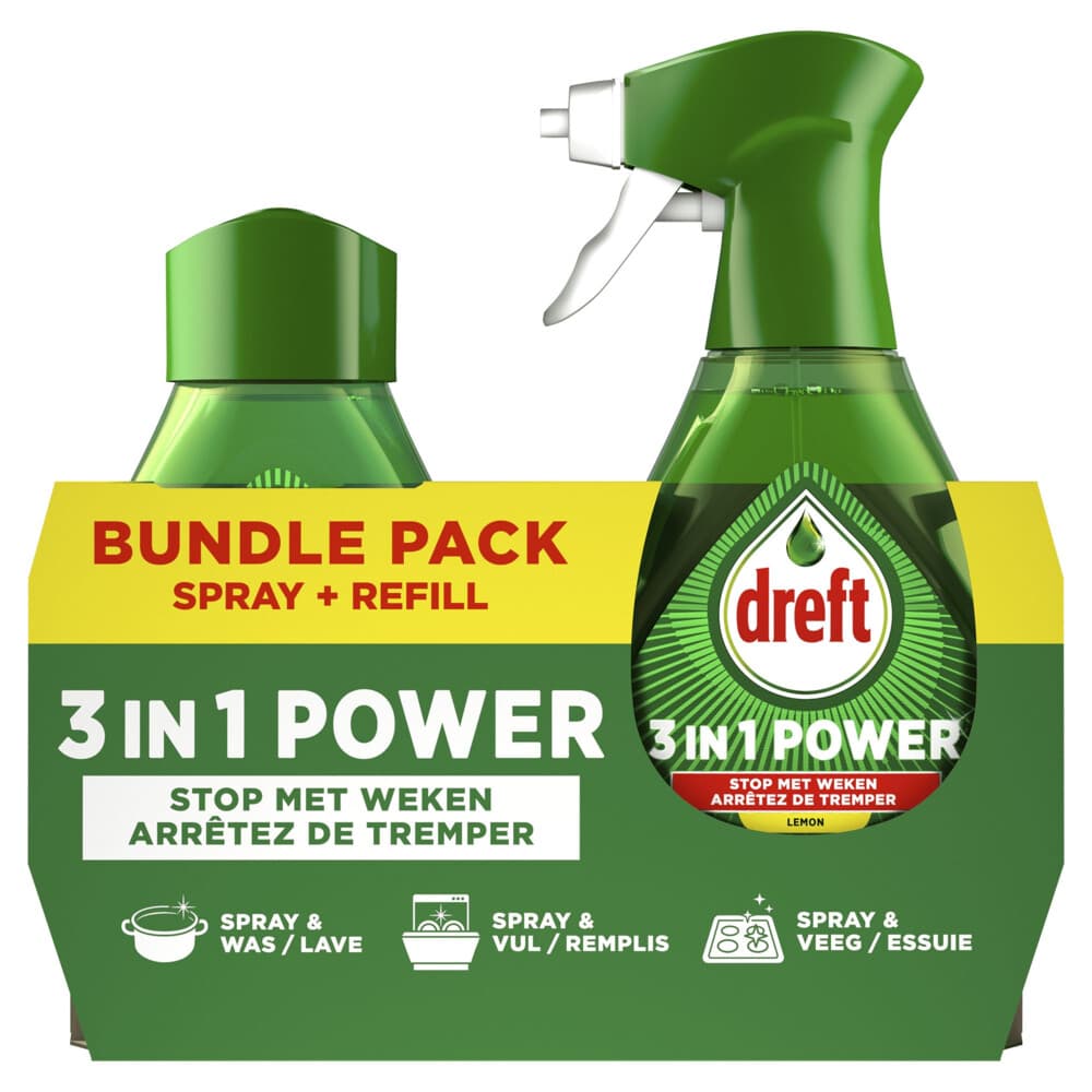 Dreft 3in1 Power Spray + Navulling 1000 ml