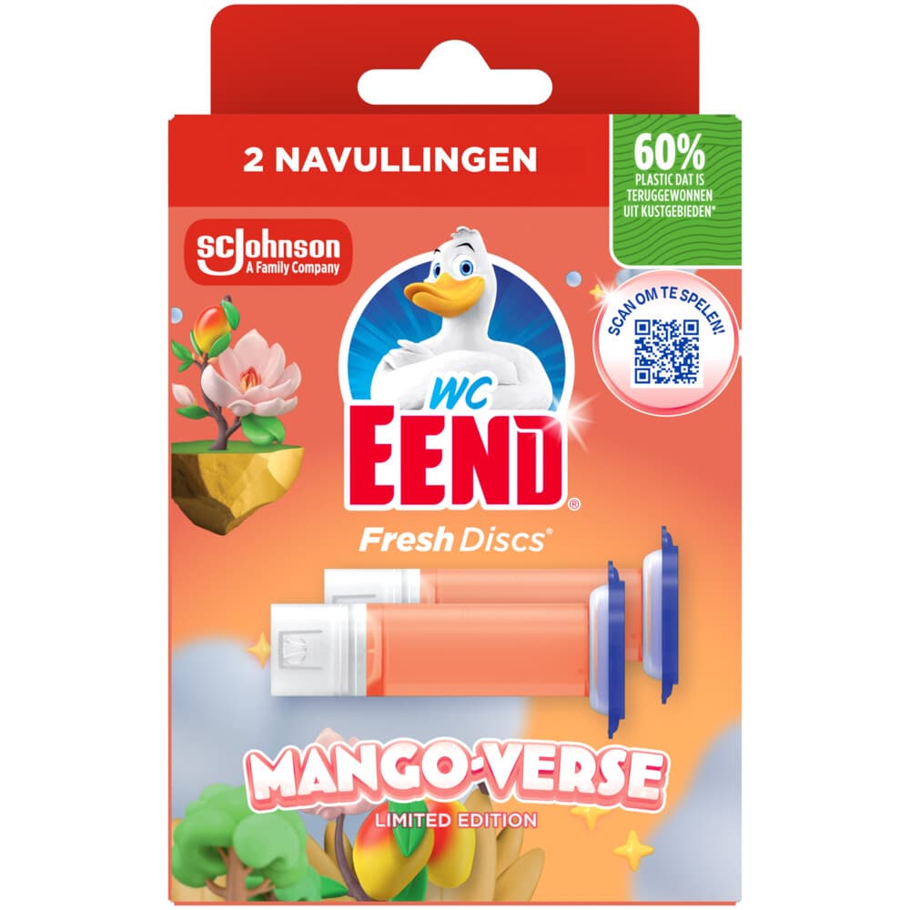 WC Eend Fresh Discs Duo Navulling Mango Verse 72 ml