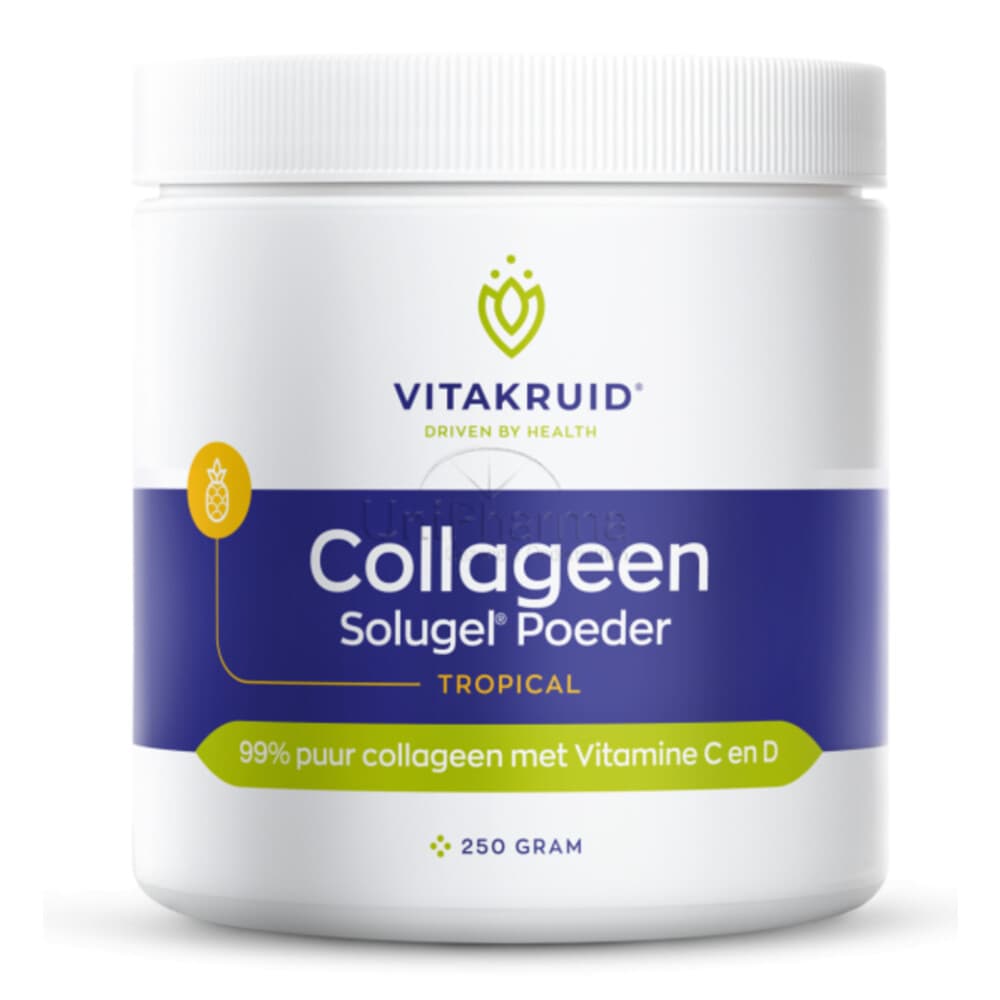 Gratis Verzending: Vitakruid Collageen Solugel Poeder Tropical 250 gr