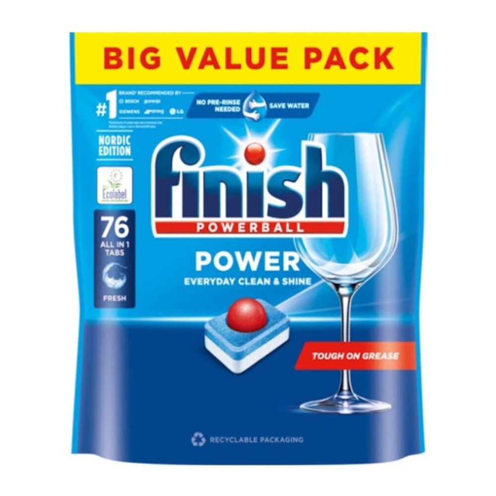 Finish Power All-in-1 Vaatwastabletten Regular 76 stuks