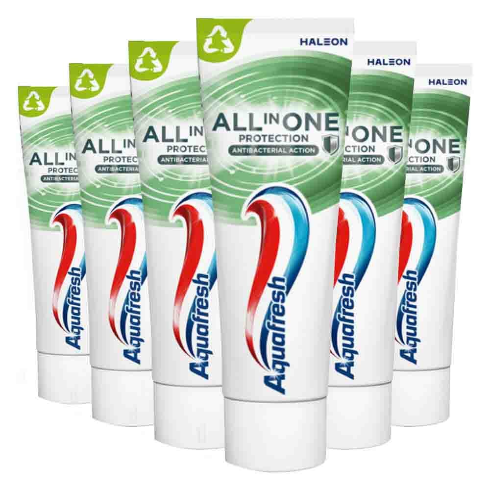 6x Aquafresh Tandpasta All-in-One Protection Antibacterial Action 75 ml