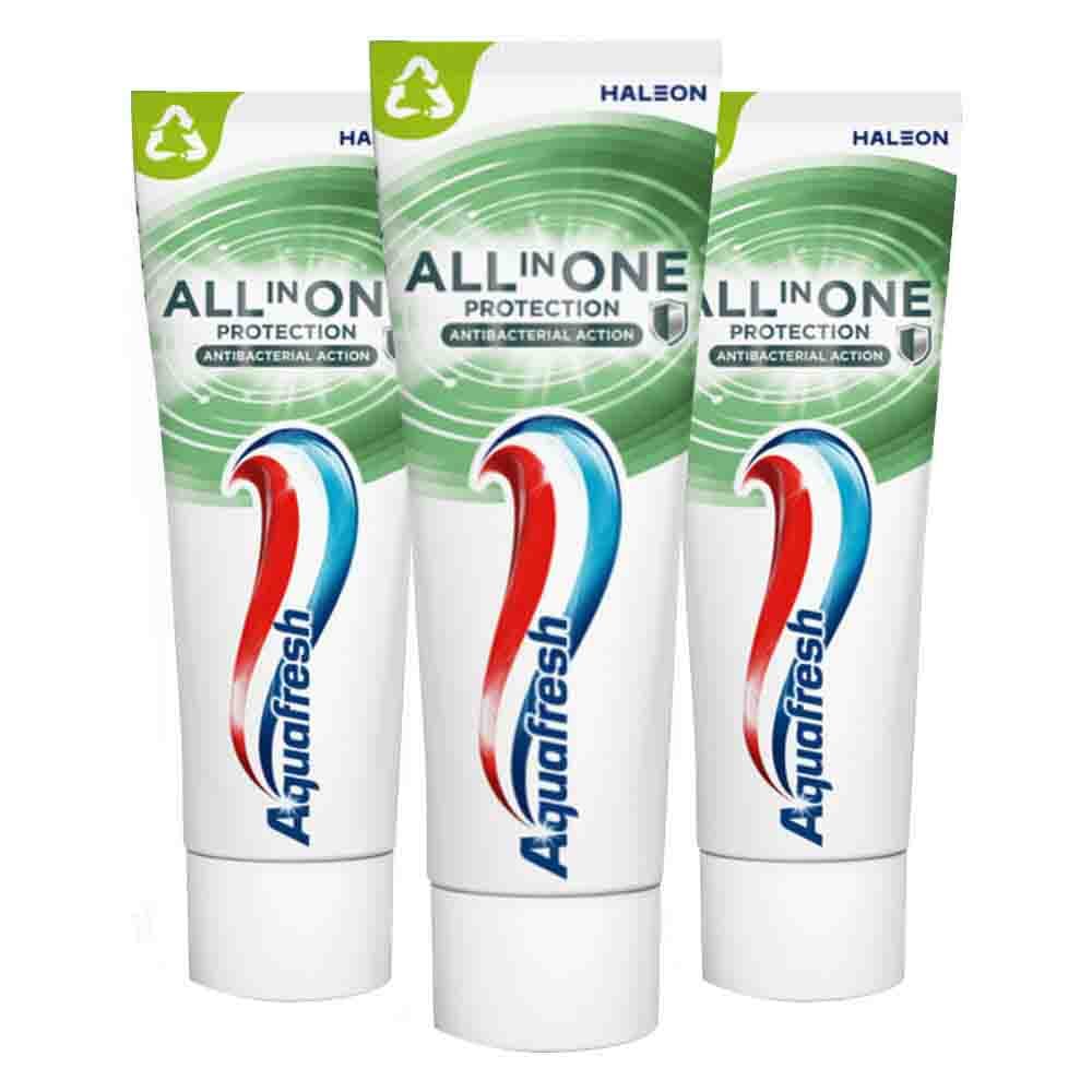 3x Aquafresh Tandpasta All-in-One Protection Antibacterial Action 75 ml