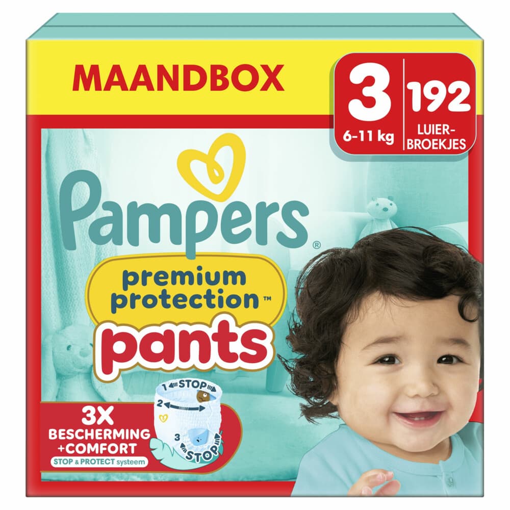 Pampers Premium Protection Luierbroekjes Maat 3 (6-11 kg) 192 stuks