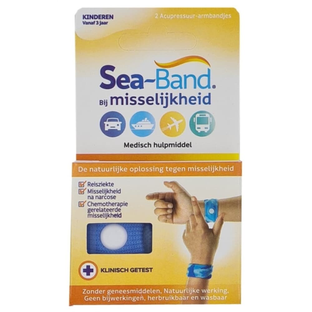 Sea Band Polsband Bij Misselijkheid Kinderen Blauw 1 paar