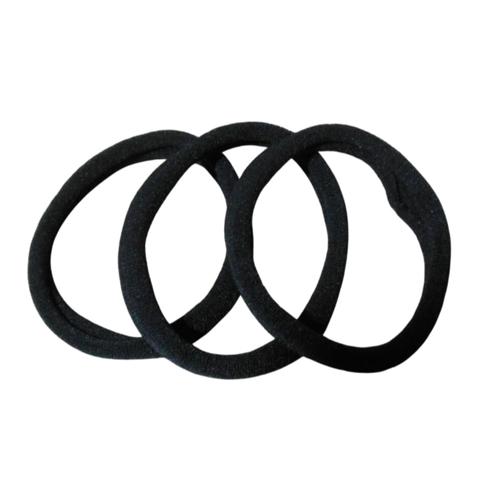 Hair Mode Elastieken Badstof Groot Zwart 3 stuks