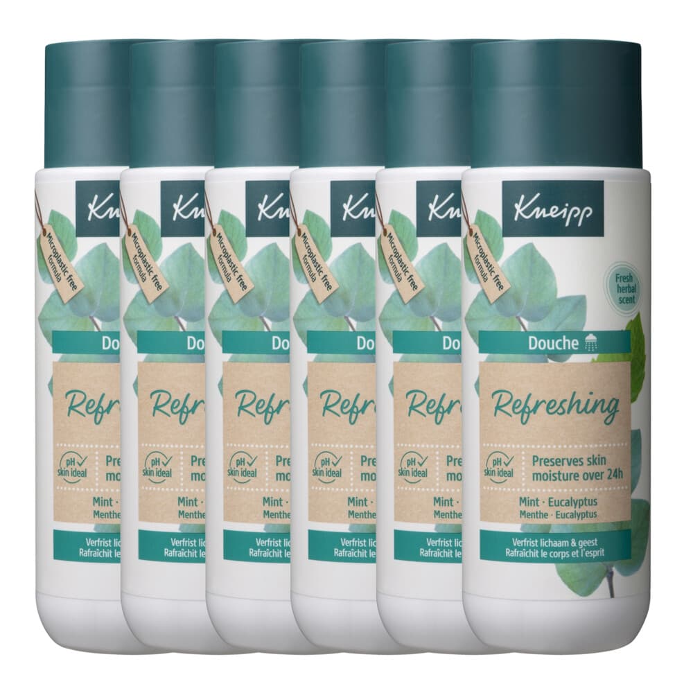 6x Kneipp Douche Refreshing Mint Eucalyptus 200 ml