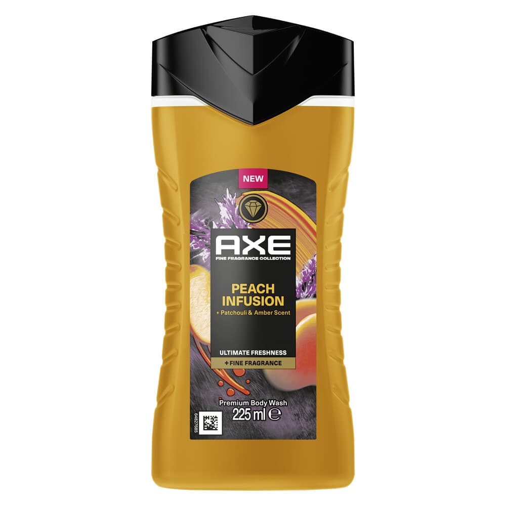2+1 gratis: Axe Douchegel Peach Infusion 225 ml