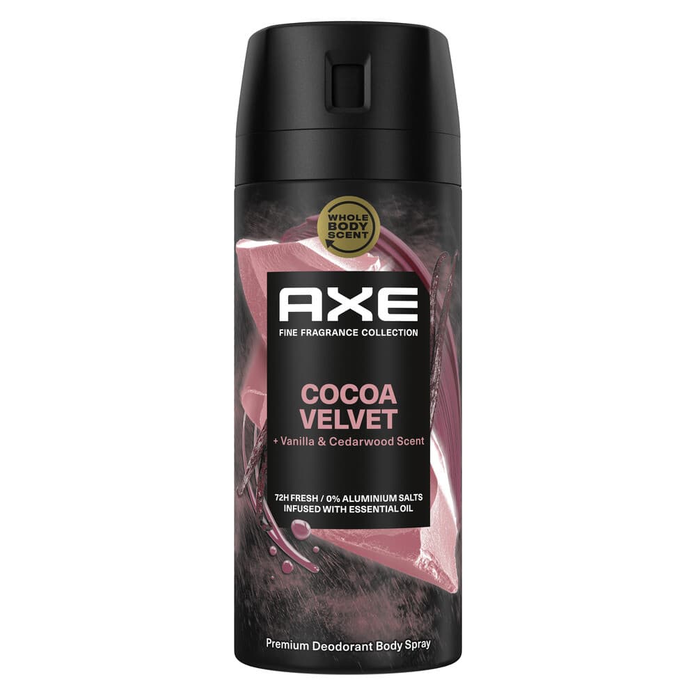 2+1 gratis: Axe Deodorant Bodyspray Cocoa Velvet 150 ml