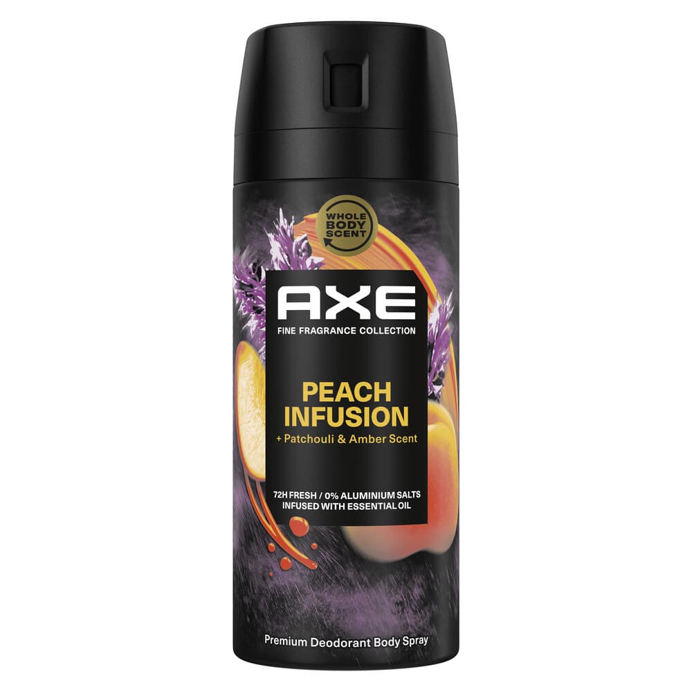 2+1 gratis: Axe Deodorant Bodyspray Peach Infusion 150 ml