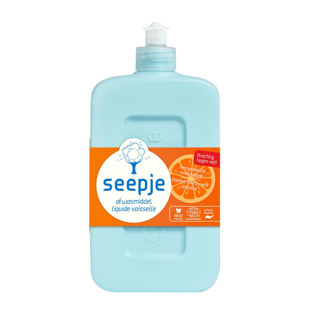 8x Seepje Afwasmiddel Versgeperste Sinaasappel Geur 500 ml