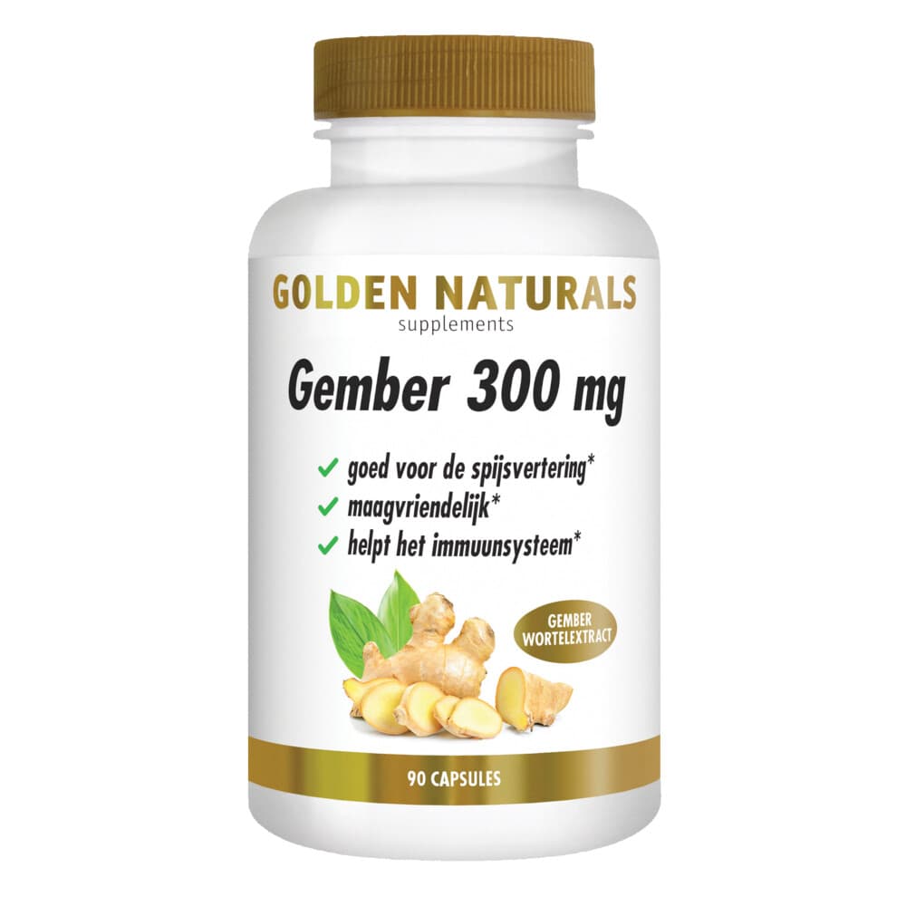 Gratis Verzending: Golden Naturals Gember 300 mg 90 capsules