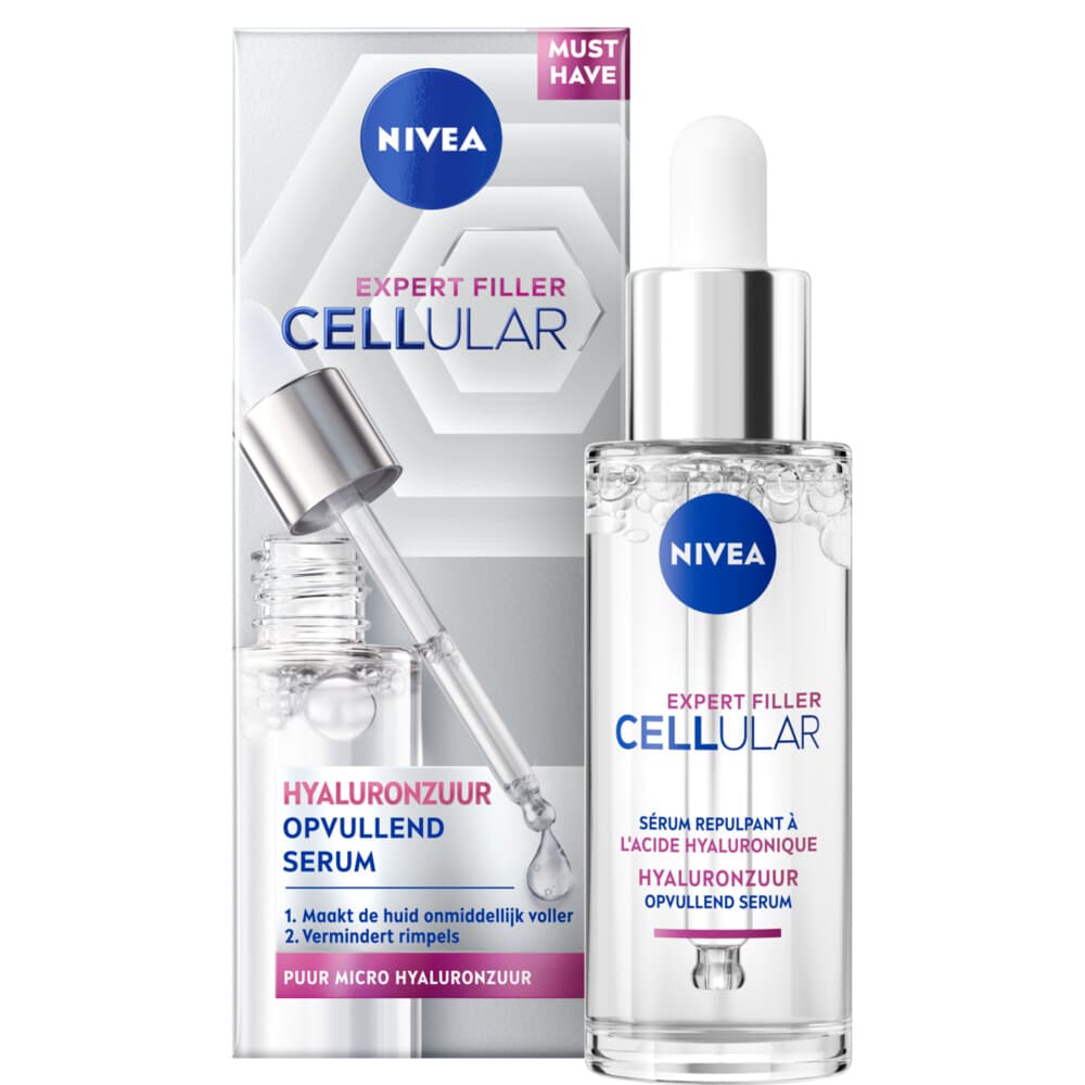 3x NIVEA Cellular Filler Hyaluron Vullend Serum 30 ml