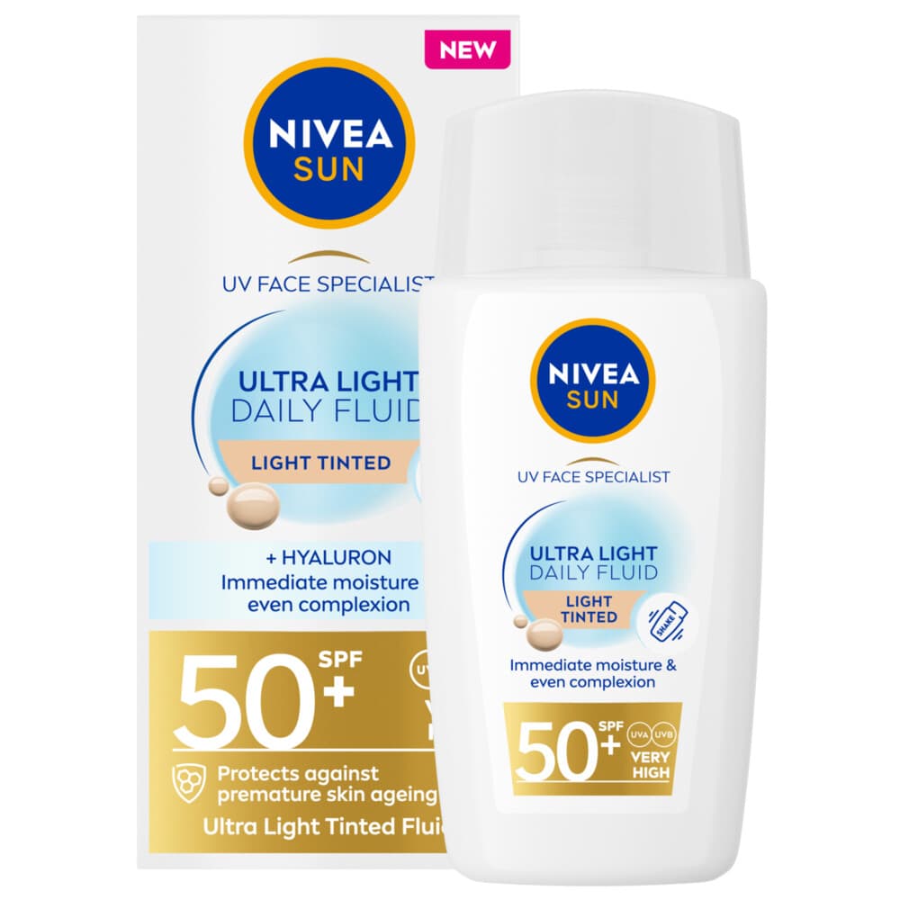 NIVEA Sun UV Face Specialist Ultra Light Daily Fluid Light Tinted SPF 50+ 40 ml
