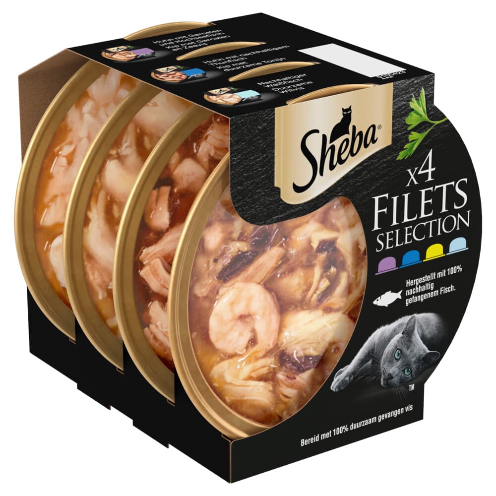 Sheba Délices Du Jour Kattenvoer Nat Selectie Multipack Vis in Saus 6x50 gr