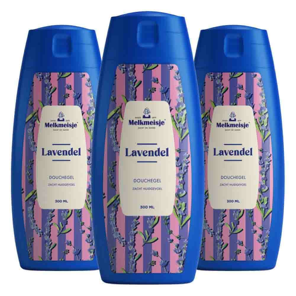 3x Melkmeisje Douchegel Lavendel 300 ml