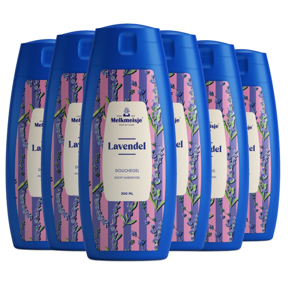 6x Melkmeisje Douchegel Lavendel 300 ml