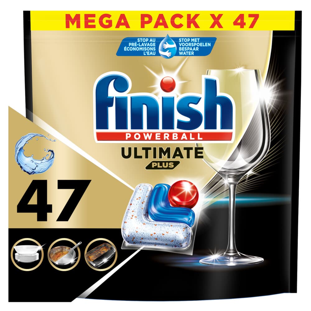 2+1 gratis: Finish Vaatwastabletten Ultimate Plus All in One Regular 47 stuks
