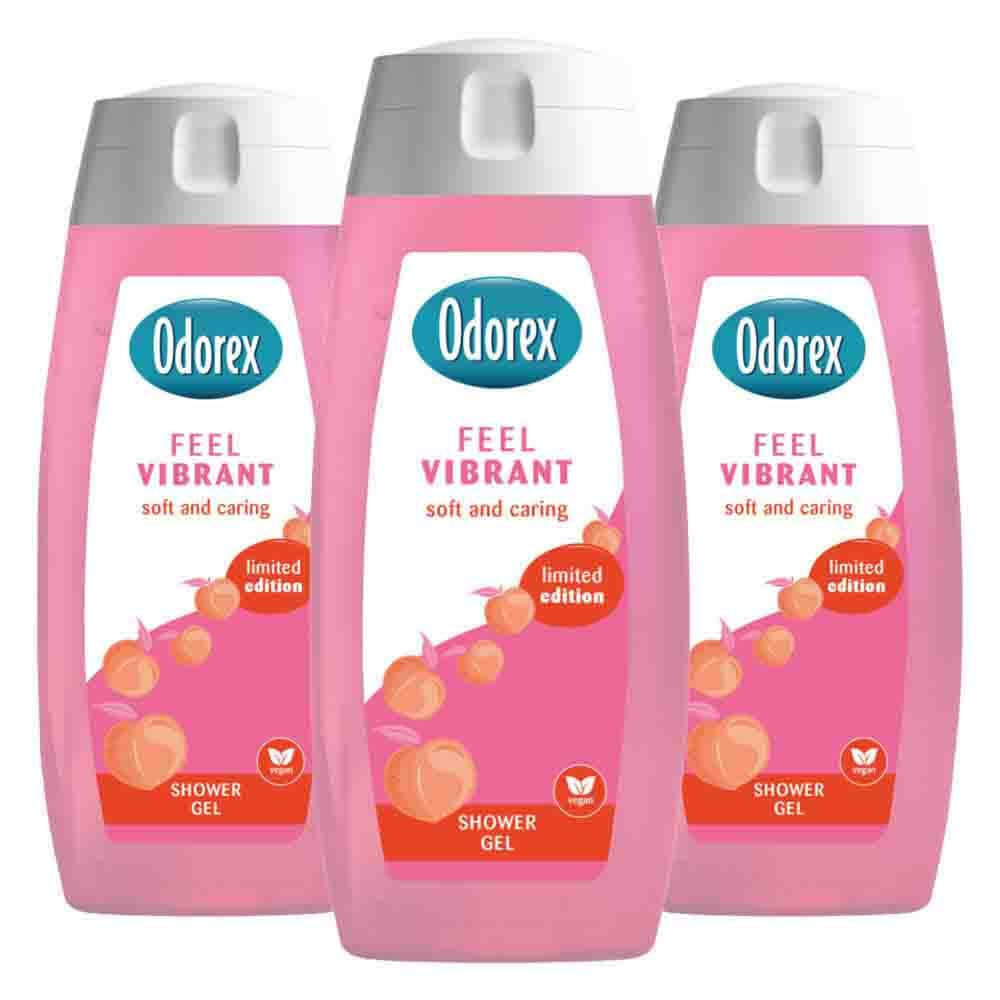 3x Odorex Douchegel Feel Vibrant 300 ml