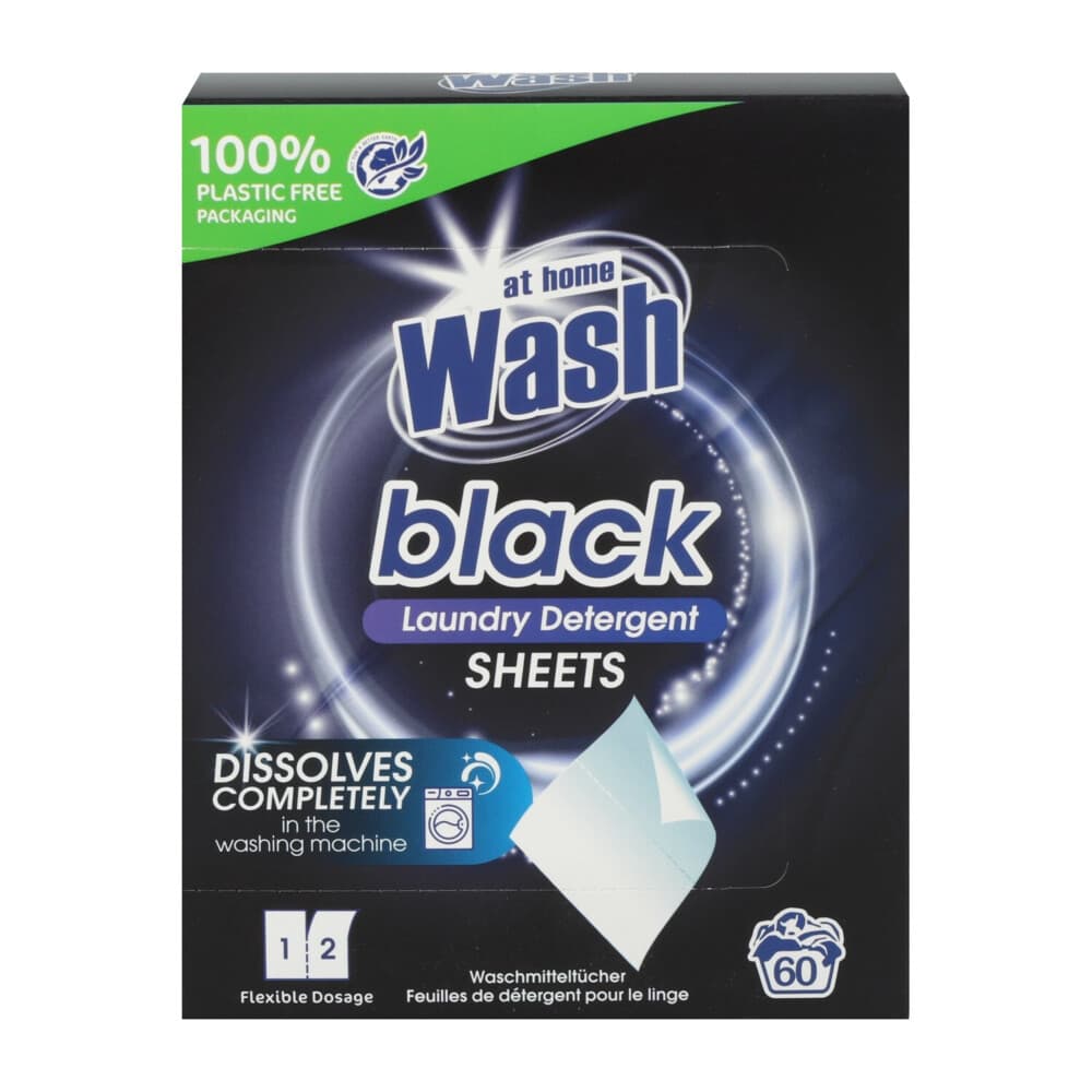 At Home Wasmachine Doekjes Zwarte Was 30 stuks