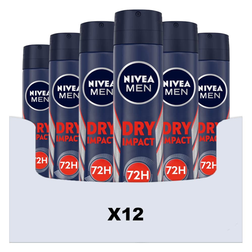 12x NIVEA Men Anti-Transpirant Spray Dry Impact 200 ml