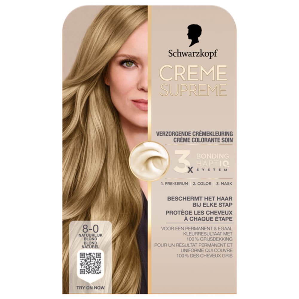 Schwarzkopf Crème Suprème Haarkleuring 8-0 1 set