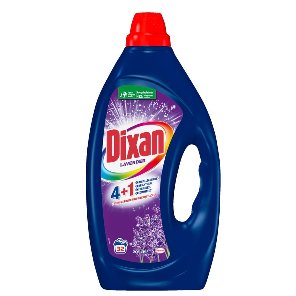 Dixan Vloeibaar Wasmiddel Fresh Lavender - 32 wasbeurten 1,440 liter