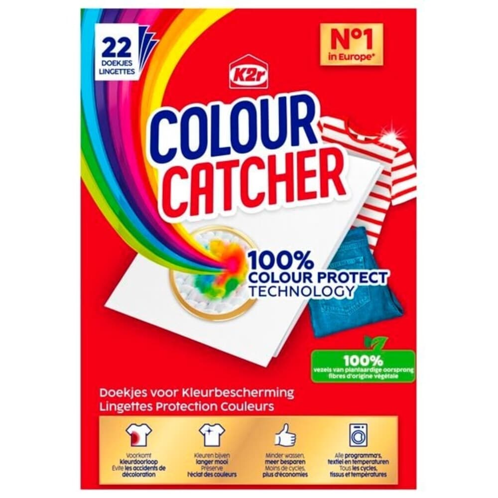 8x K2R Colour Catcher Doekjes 22 stuks