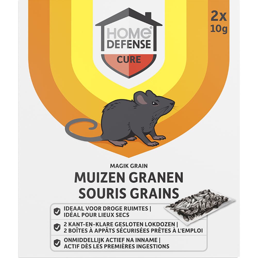Home Defense Muizen Granen Alfachloralose Kant-en-Klare Lokdoos Magik Grain 2 stuks