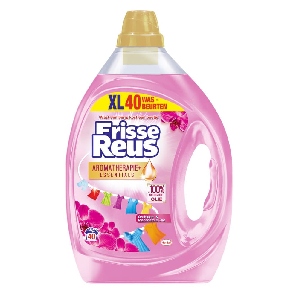 4x Witte Reus Vloeibaar Wasmiddel Orchid Macadamia 40 Wasbeurten 2 liter